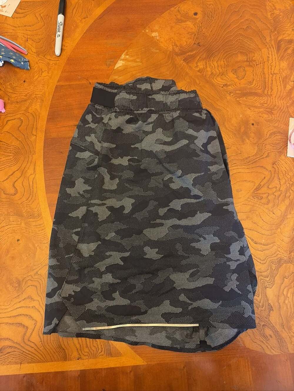 Lululemon Surge Short *Liner 6" Variegated Mesh Camo Black Sz XL